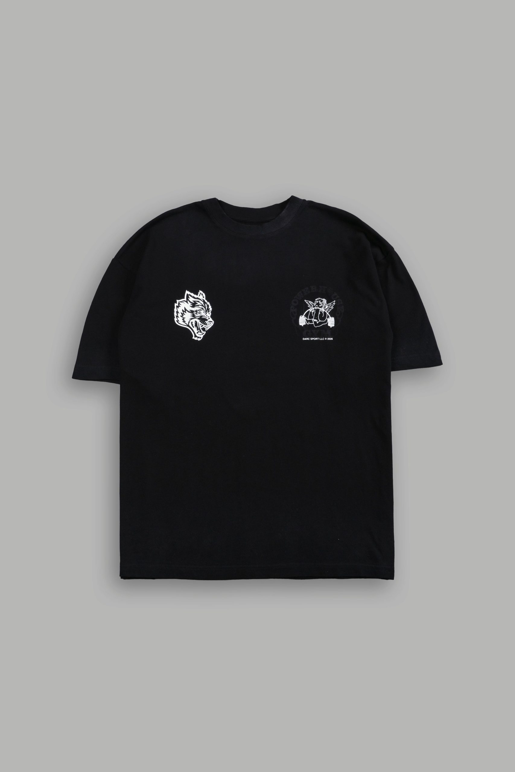 Powerhouse of the Cherub Unisex Premium Oversized Tee in Black Drift Wash - Image 3