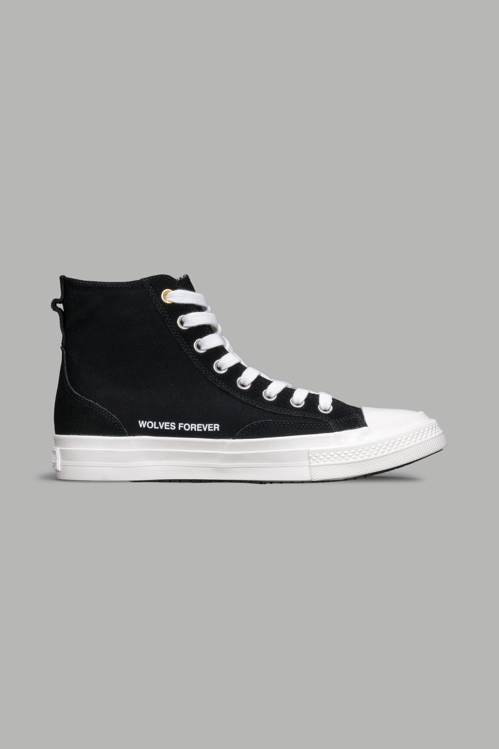 Wolves Forever Sueded Walk 1-DIOS High Top Shoe in Black - Image 2