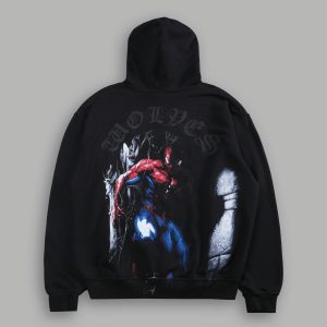 Webs and Shadows Pierce Hoodie in Black