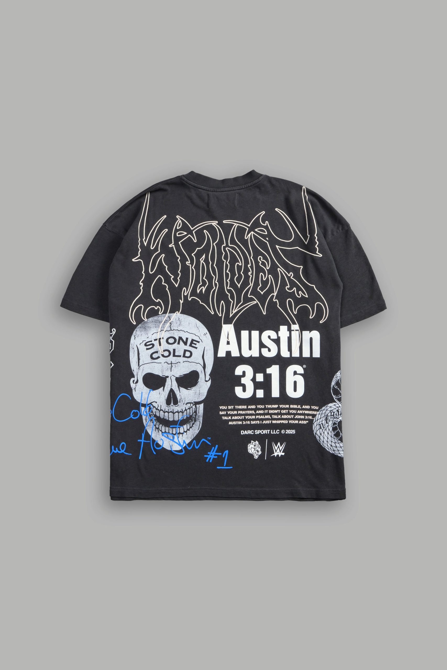 Austin 3:16 Premium Oversized Tee in Wolf Gray
