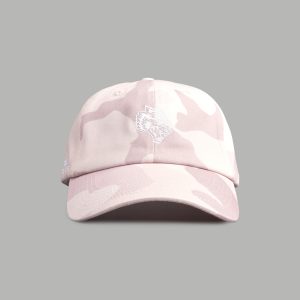 Wolf Head Forever Dad Hat V2 in Blush Vintage Woodland Camo