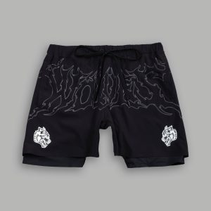 WLVS NFGU Compression Shorts in Black