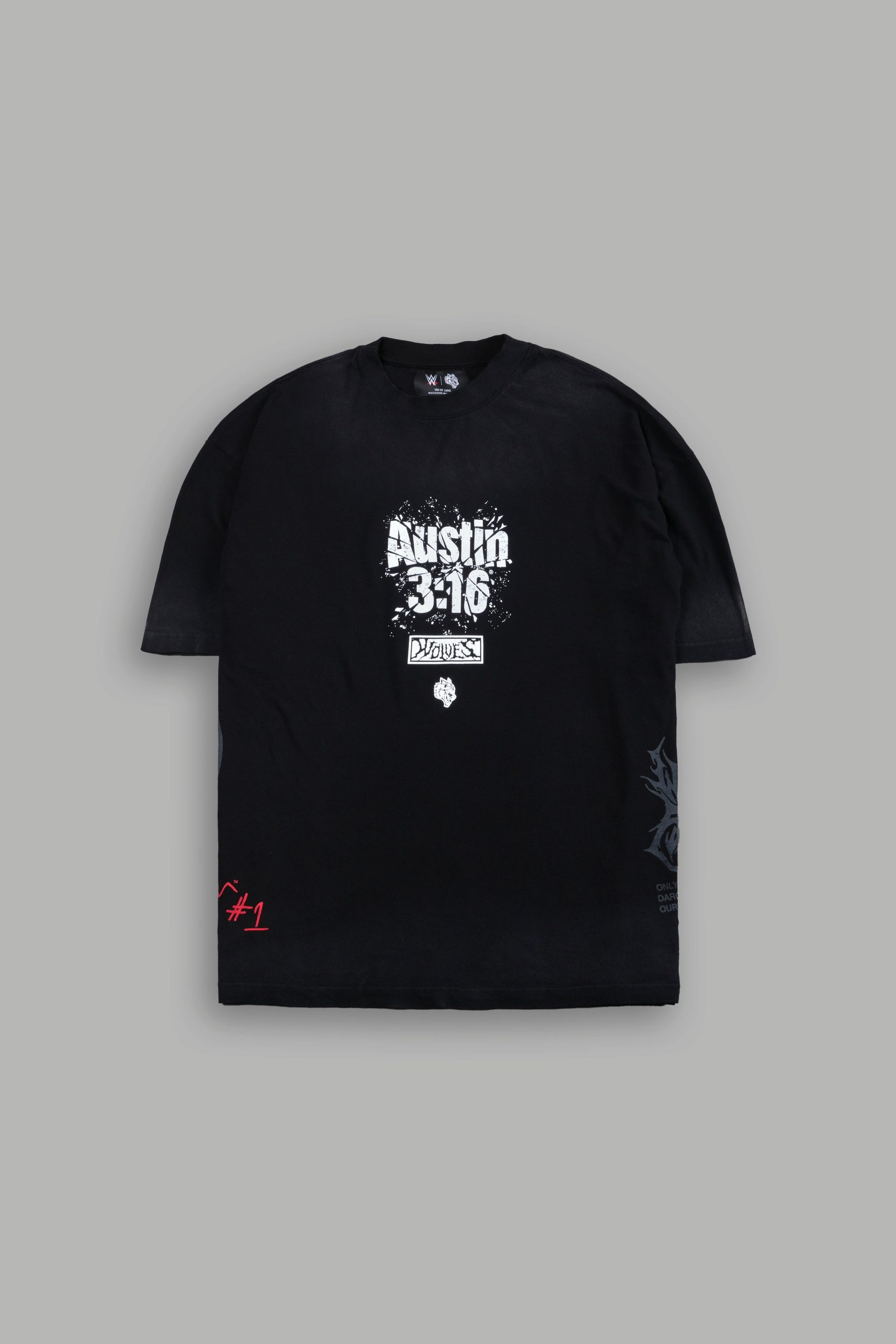 Raise Hell Premium Oversized Tee in Black Drift Wash - Image 3