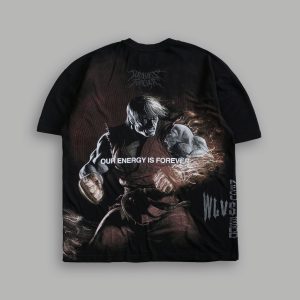 Darc Ken Side By Side Series Premium Oversized Tee in Black