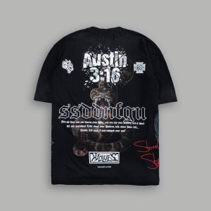 Raise Hell Premium Oversized Tee in Black Drift Wash