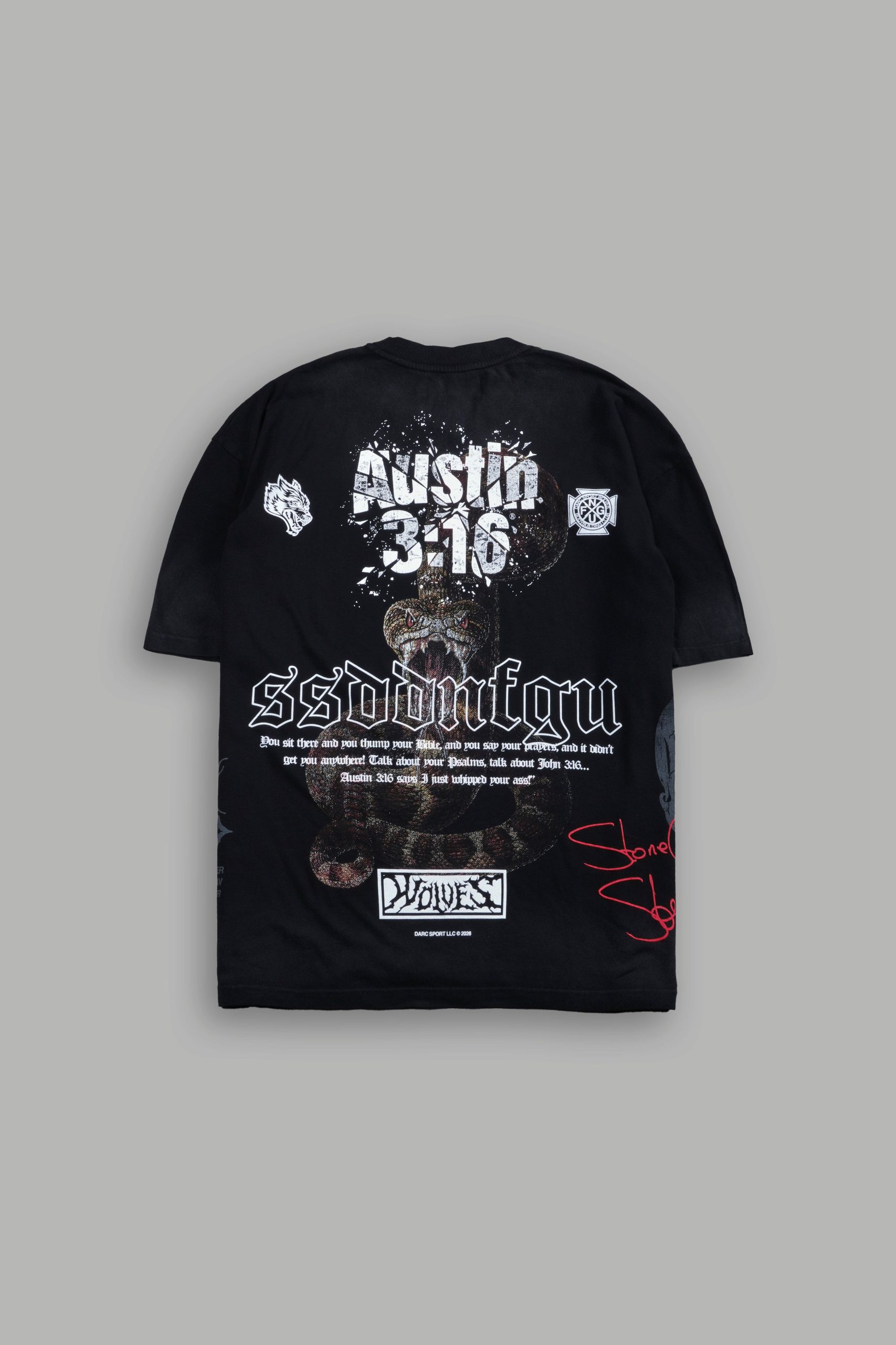 Raise Hell Premium Oversized Tee in Black Drift Wash