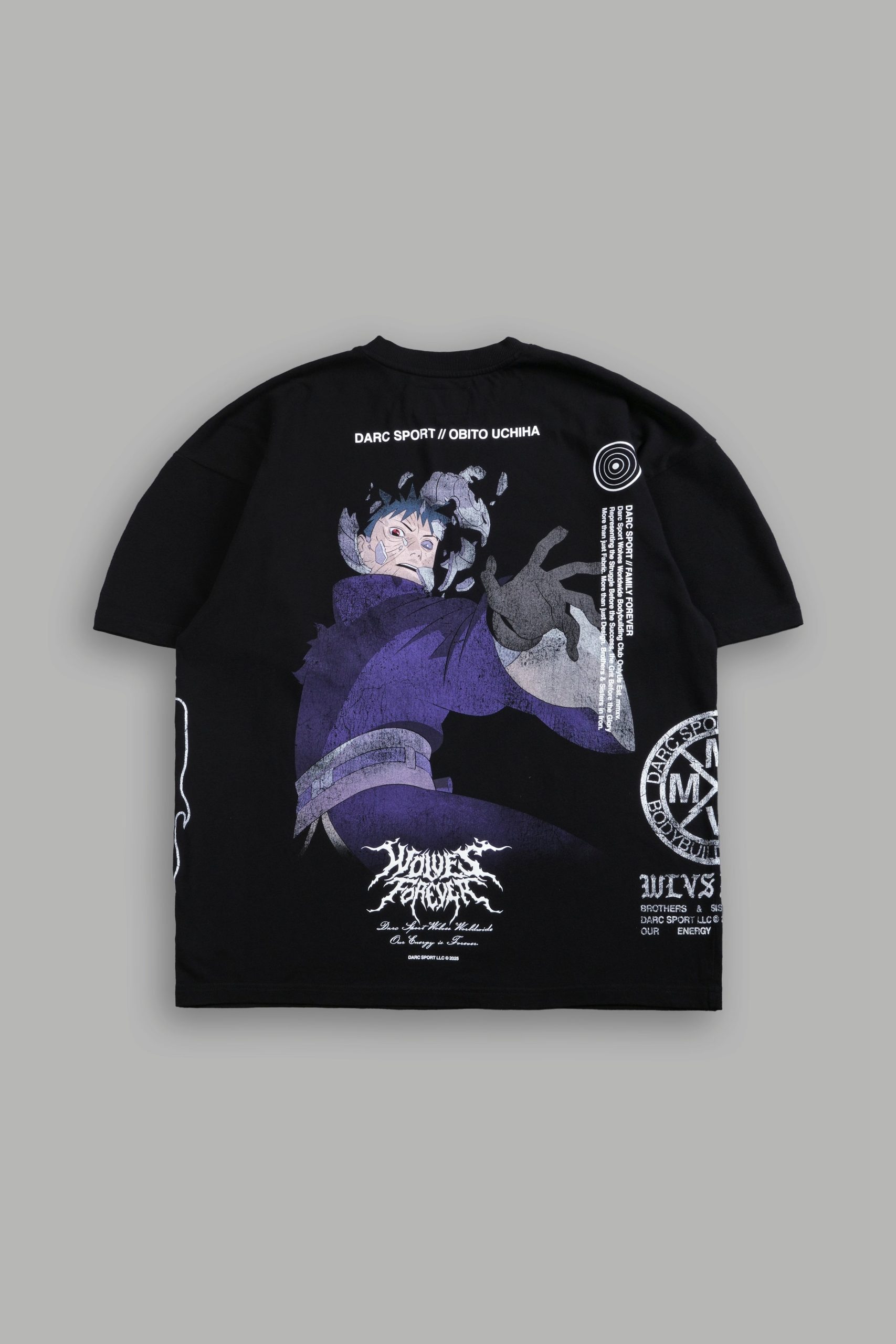 Obito Uchiha Side By Side Series Premium Tee in Black