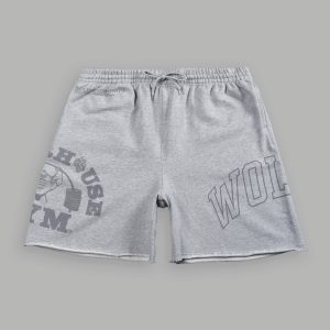 Powerhouse of the Wolves Grunge Brock Sweat Shorts in Light Athletic Gray