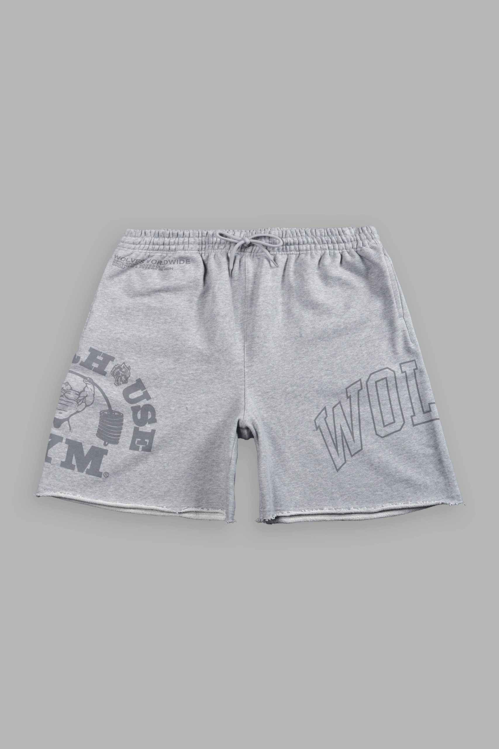 Powerhouse of the Wolves Grunge Brock Sweat Shorts in Light Athletic Gray