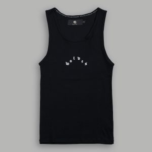 Wolves Pyramid Ribbed Tank V2 in Black