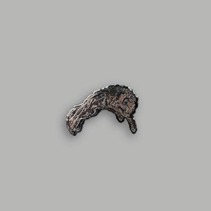 Leaping Wolf Enamel Pin in Silver/Black
