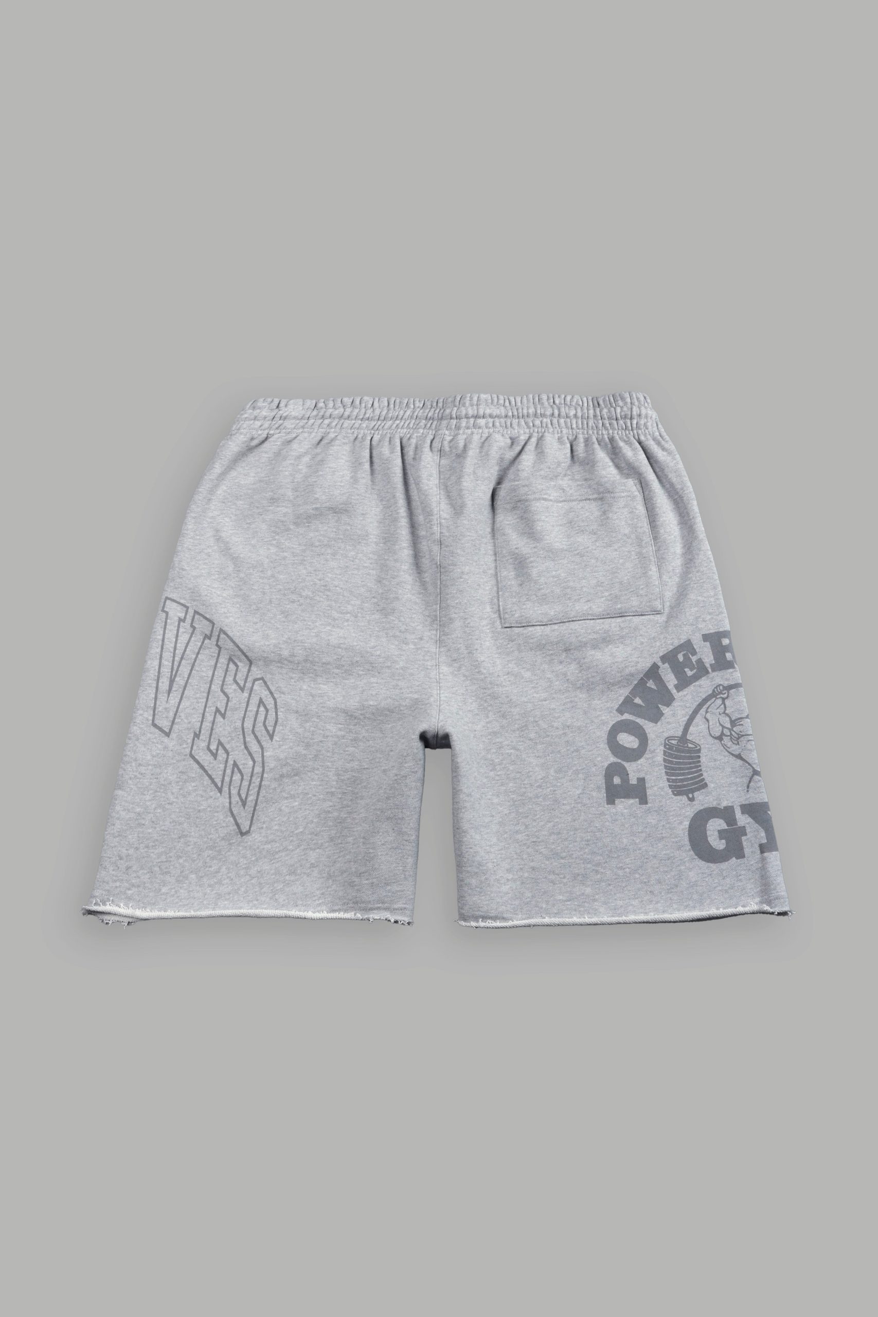 Powerhouse of the Wolves Grunge Brock Sweat Shorts in Light Athletic Gray - Image 3