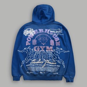 Powerhouse Hesh Pierce Hoodie in Darc Cobalt Drift Wash