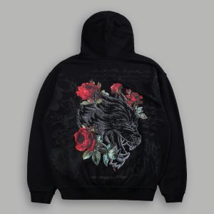 Nocturne Bloom Pierce Hoodie in Black