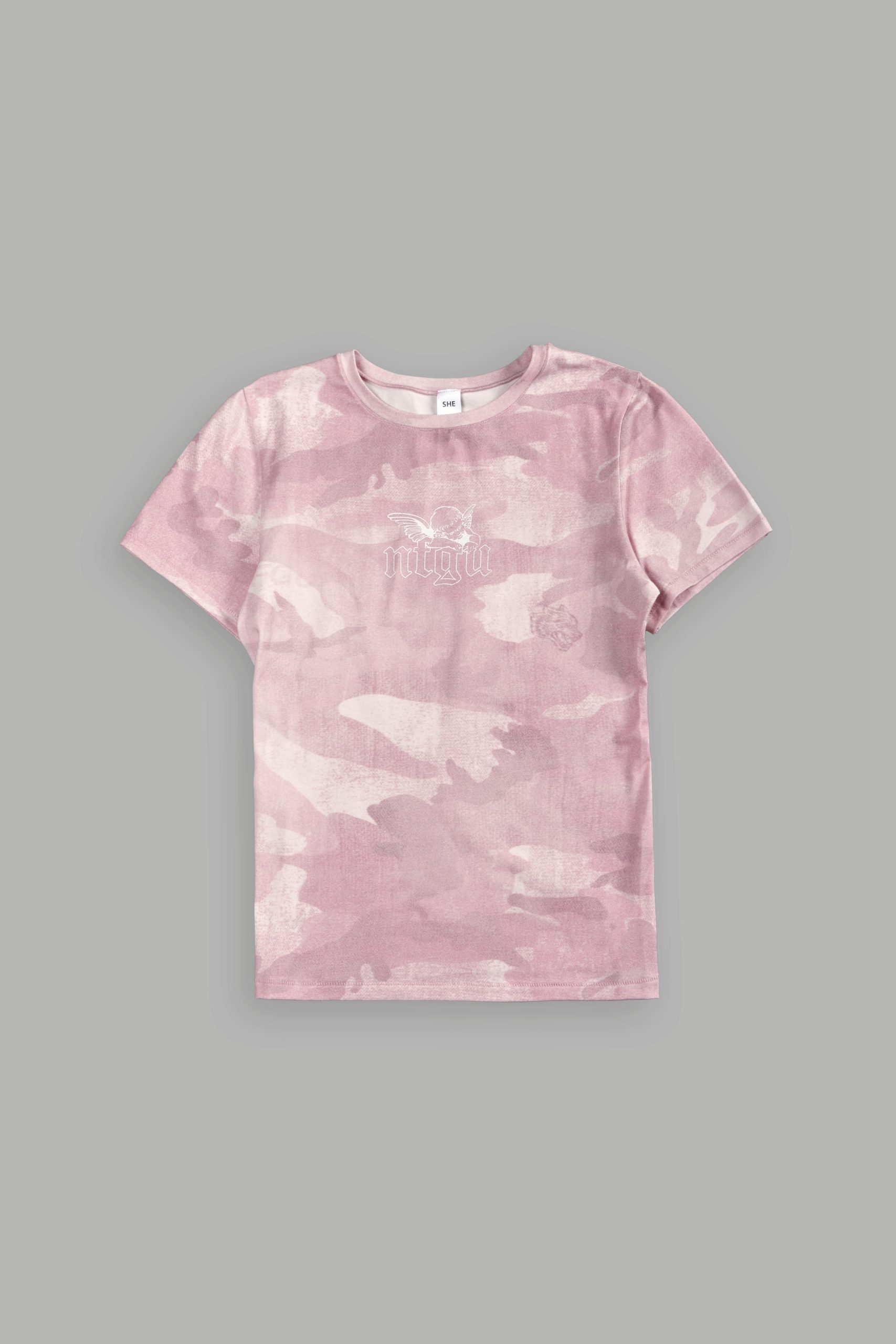 Cherub NFGU Eden S/S Tee in Blush Vintage Woodland Camo