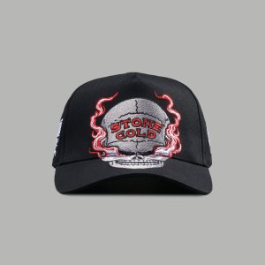 Stone Cold Big Skull 5 Panel Hat in Black
