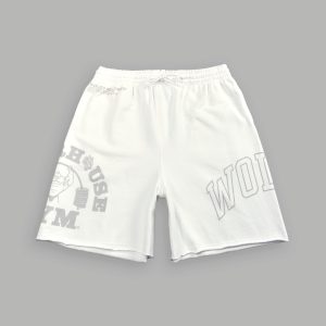 Powerhouse of the Wolves Grunge Brock Sweat Shorts in Cream