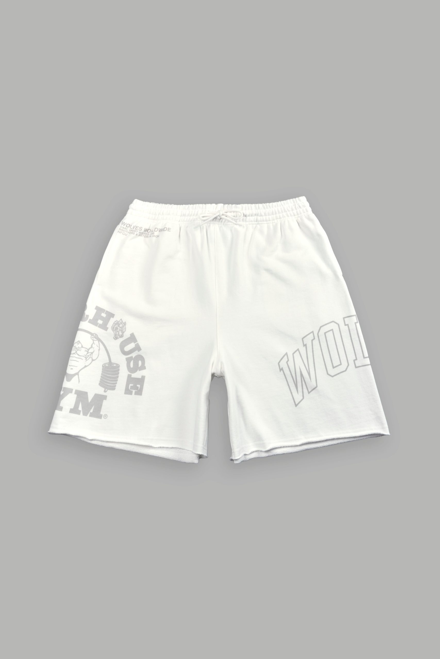 Powerhouse of the Wolves Grunge Brock Sweat Shorts in Cream