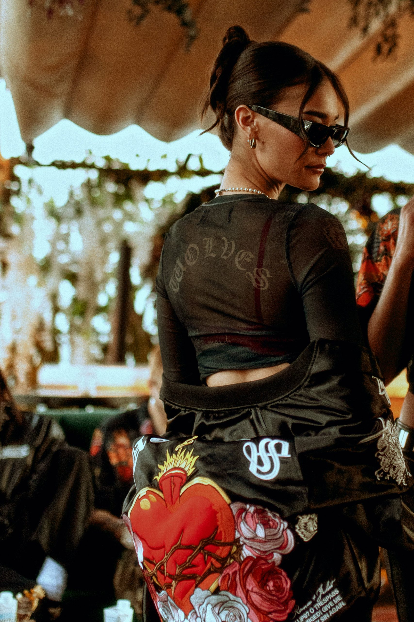 Darc Devotion Shea Mesh L/S Top in La Sangre - Image 2