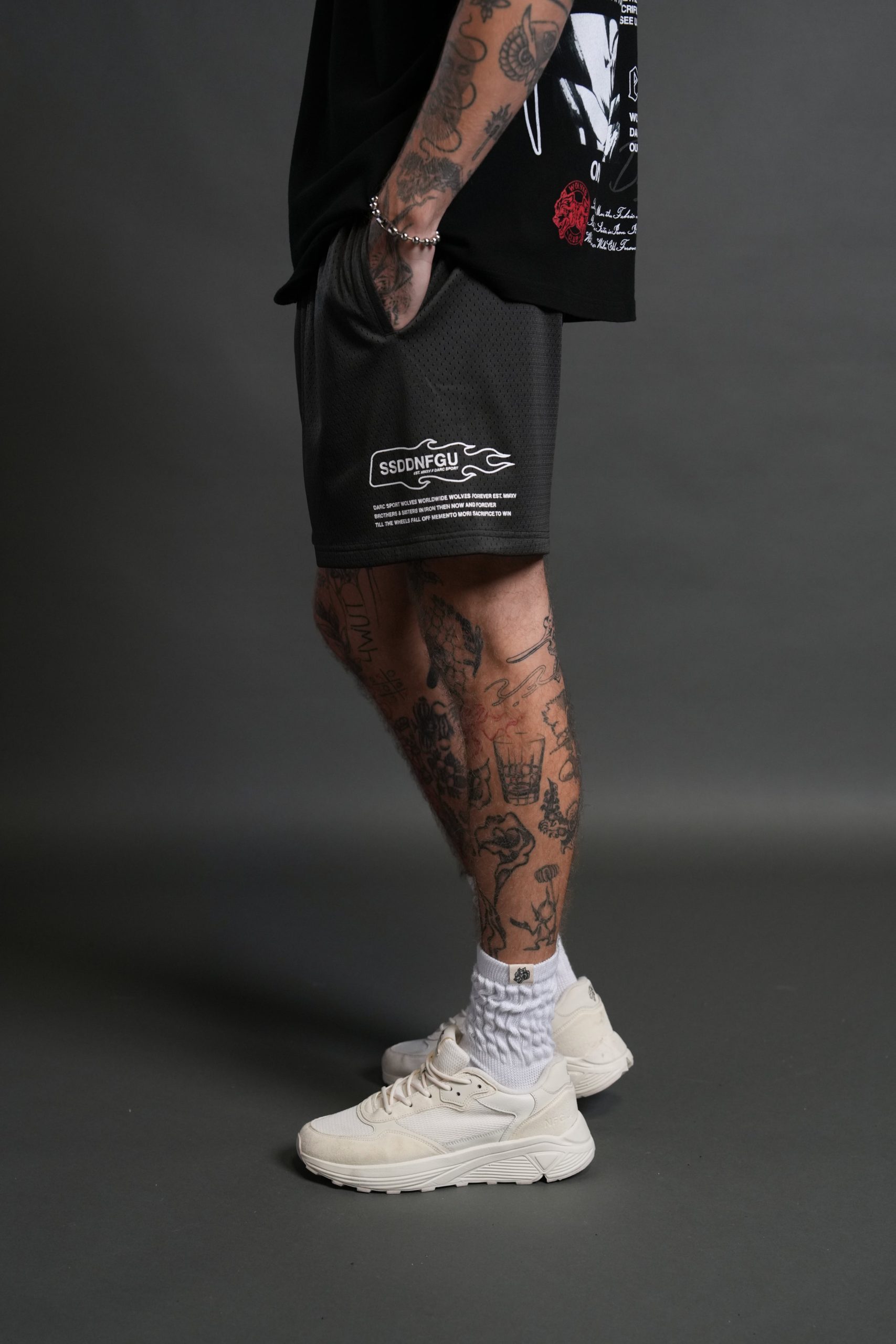 Shadow Hesh Mesh Shorts in Wolf Gray - Image 4