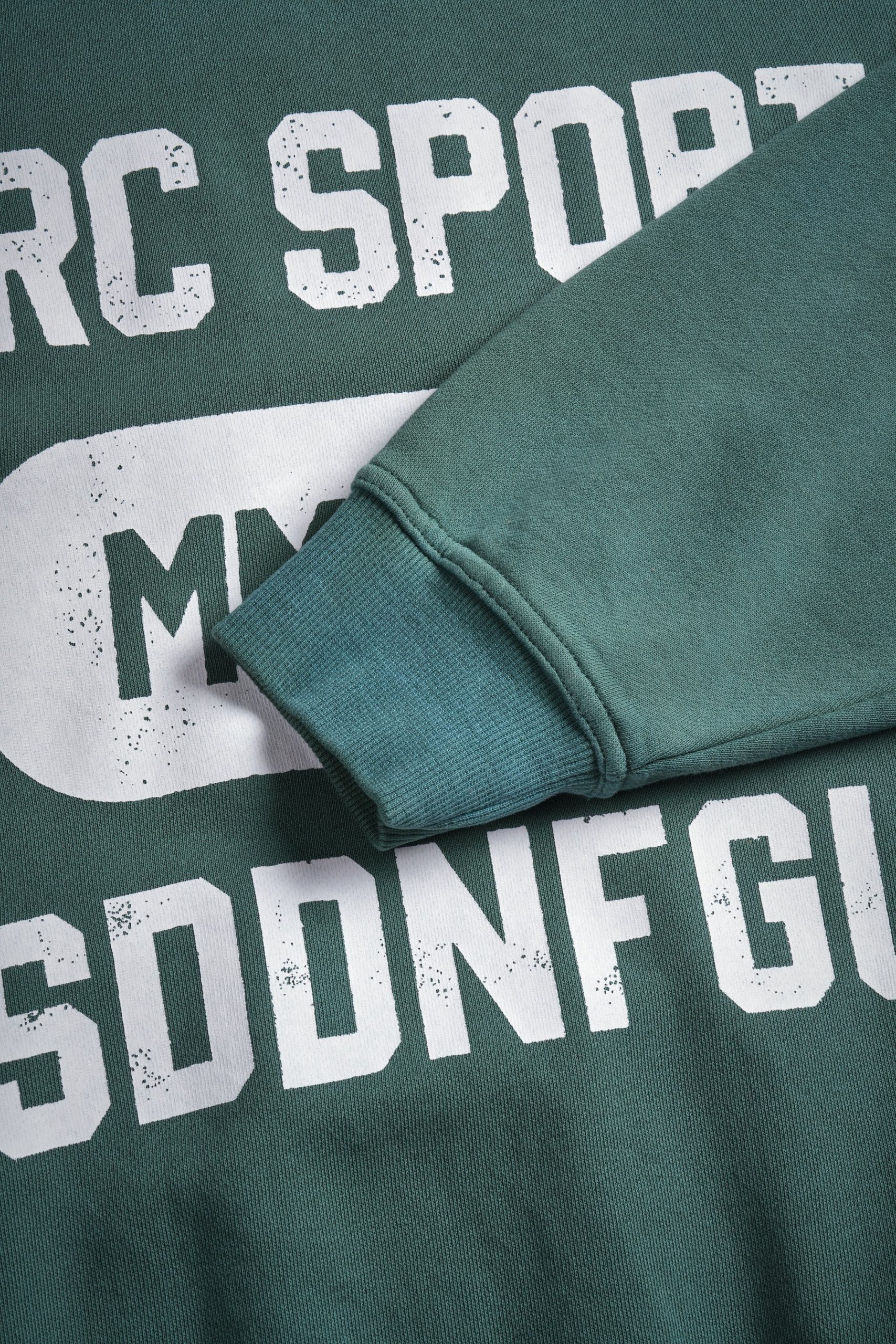 Wolves Forever London Unisex Crewneck in Hunter Green Driftwash - Image 7