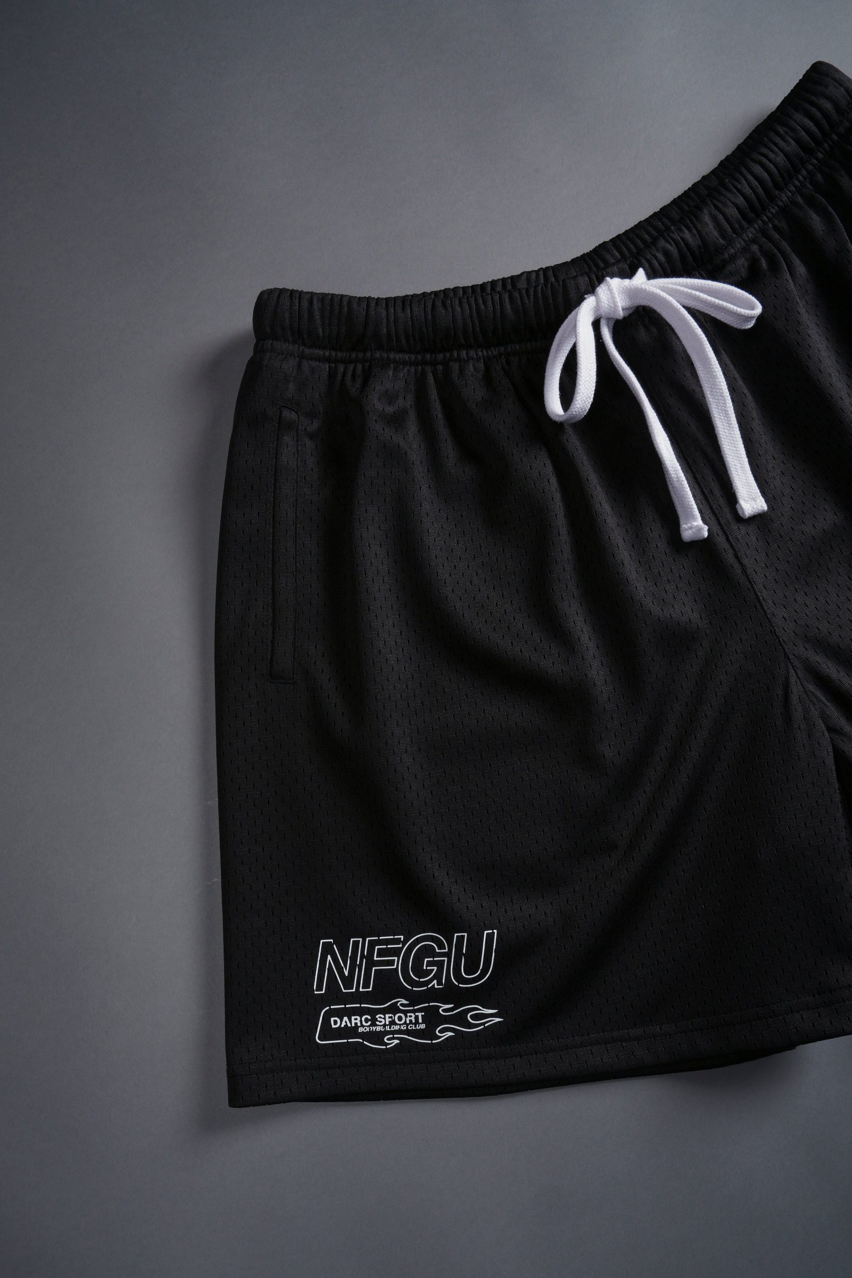 NFGU Powerhouse Mesh Shorts in Black - Image 6