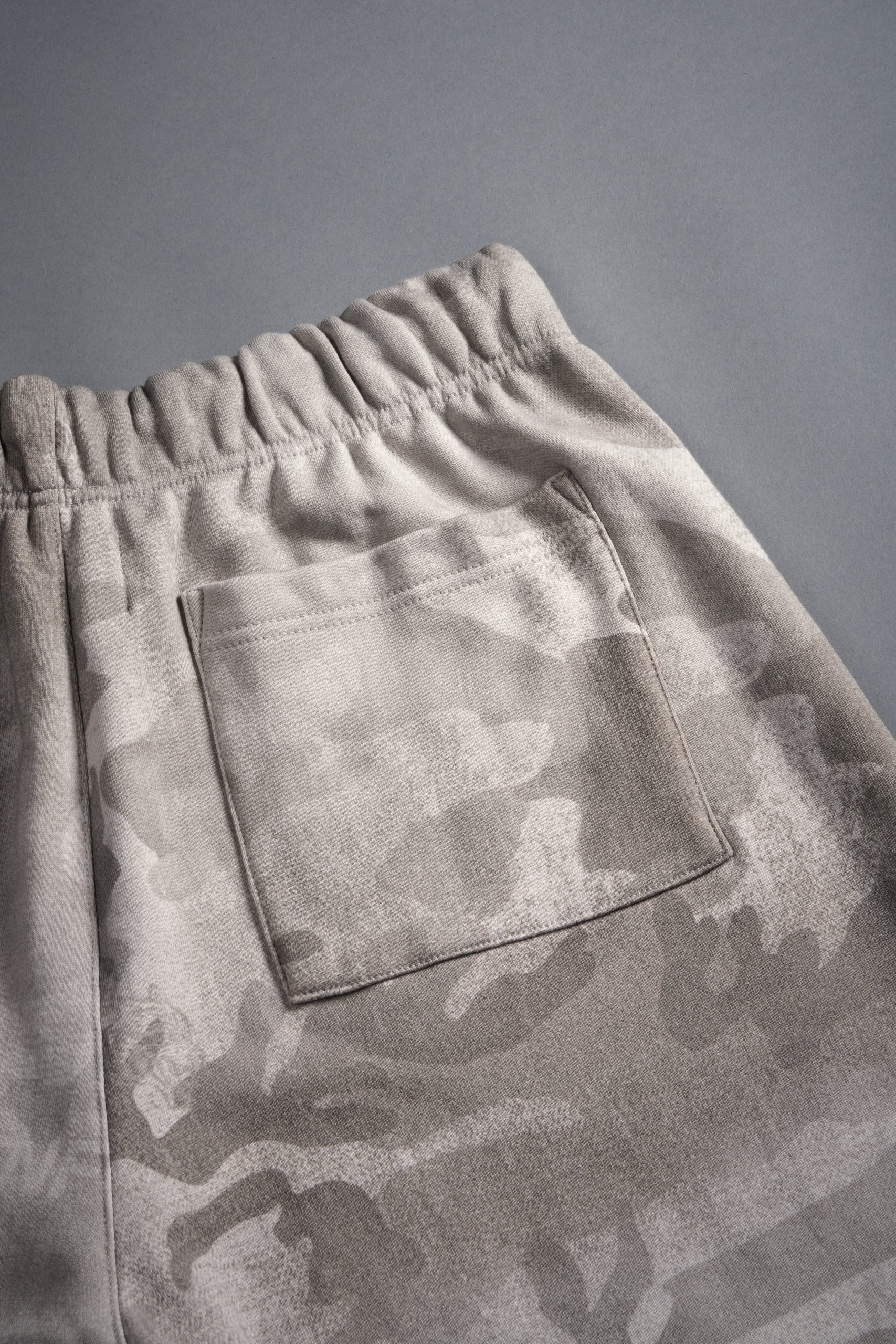 Wolves Club Post Lounge Unisex Sweat Shorts in Clay Vintage Woodland Camo - Image 17