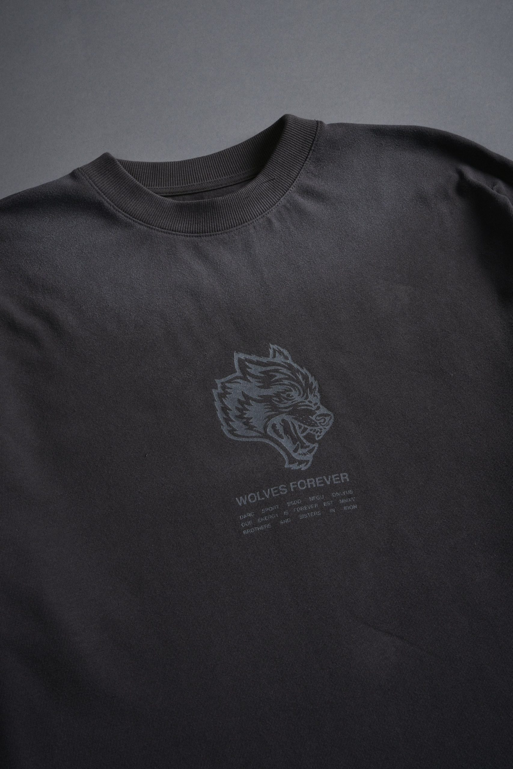 Wolves Have Your Back Unisex Premium Oversized Tee in Wolf Gray Drift Wash - Image 3