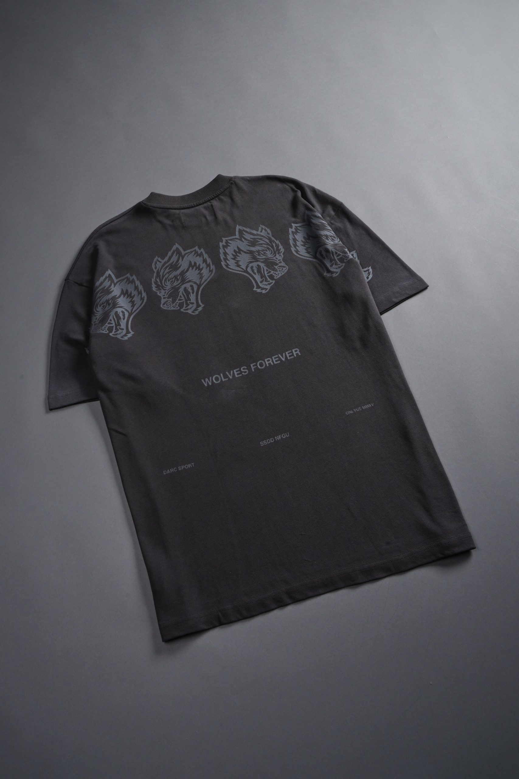 Wolves Have Your Back Unisex Premium Oversized Tee in Wolf Gray Drift Wash - Image 4