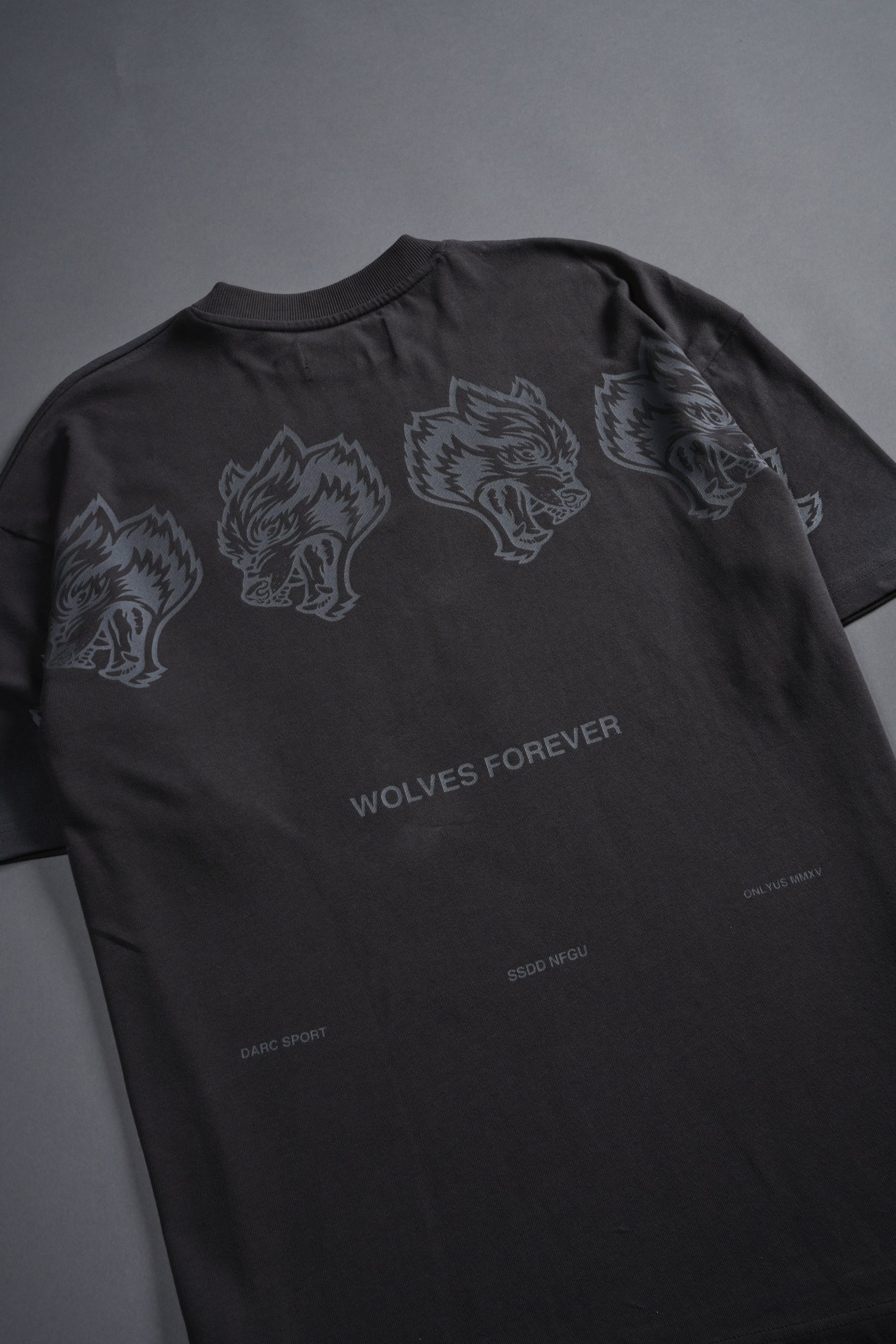 Wolves Have Your Back Unisex Premium Oversized Tee in Wolf Gray Drift Wash - Image 5