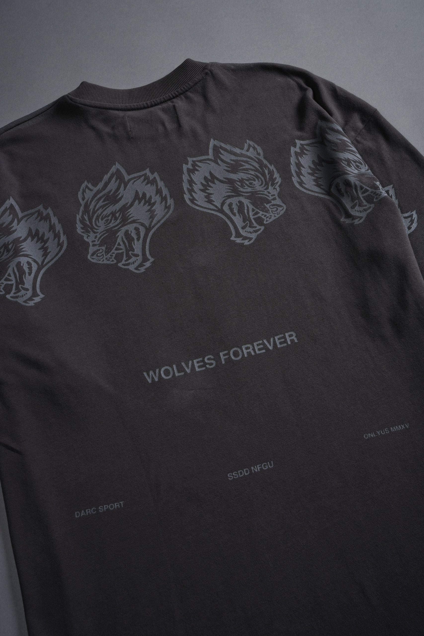 Wolves Have Your Back Unisex Premium Oversized Tee in Wolf Gray Drift Wash - Image 6