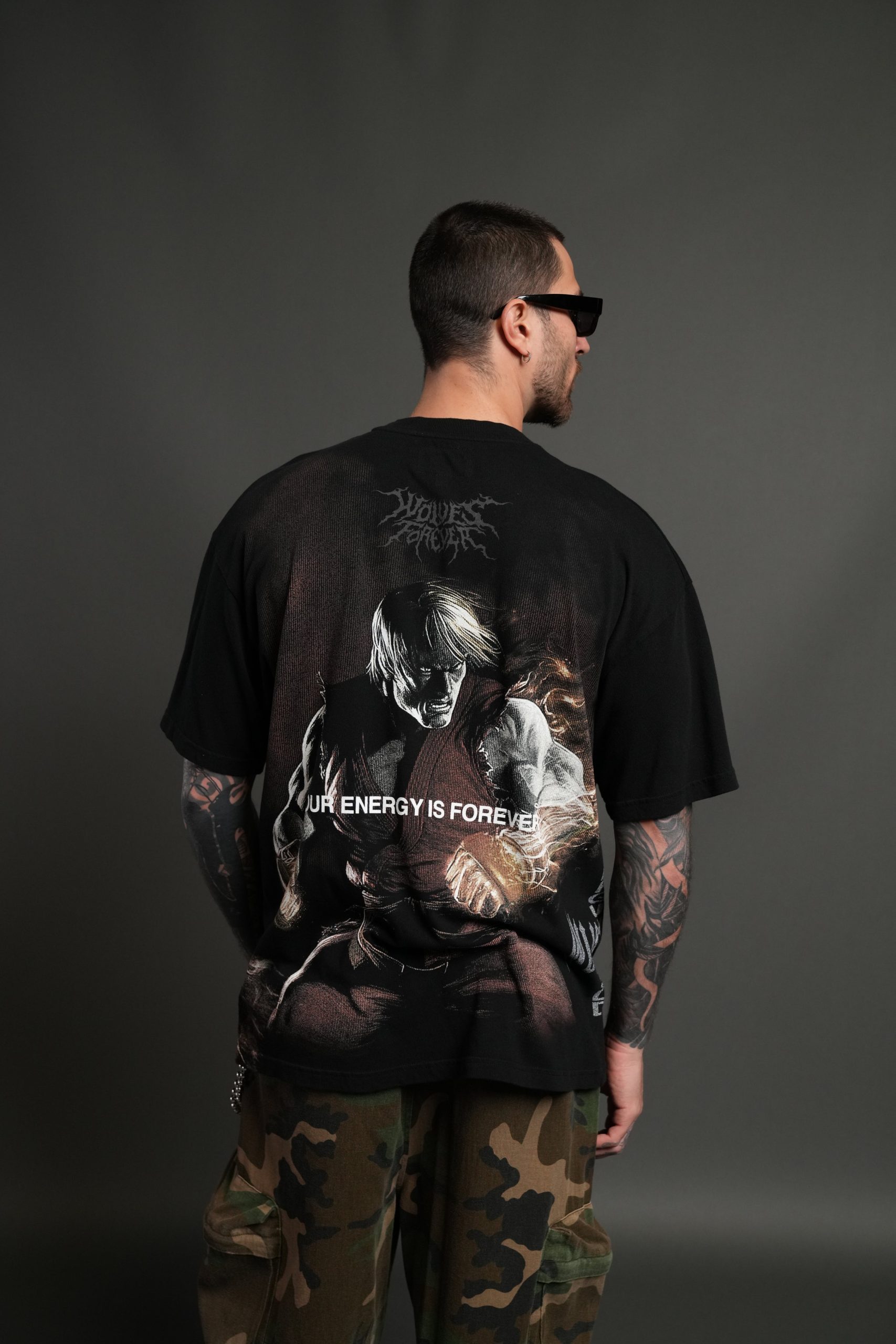 Darc Ken Side By Side Series Premium Oversized Tee in Black - Image 4