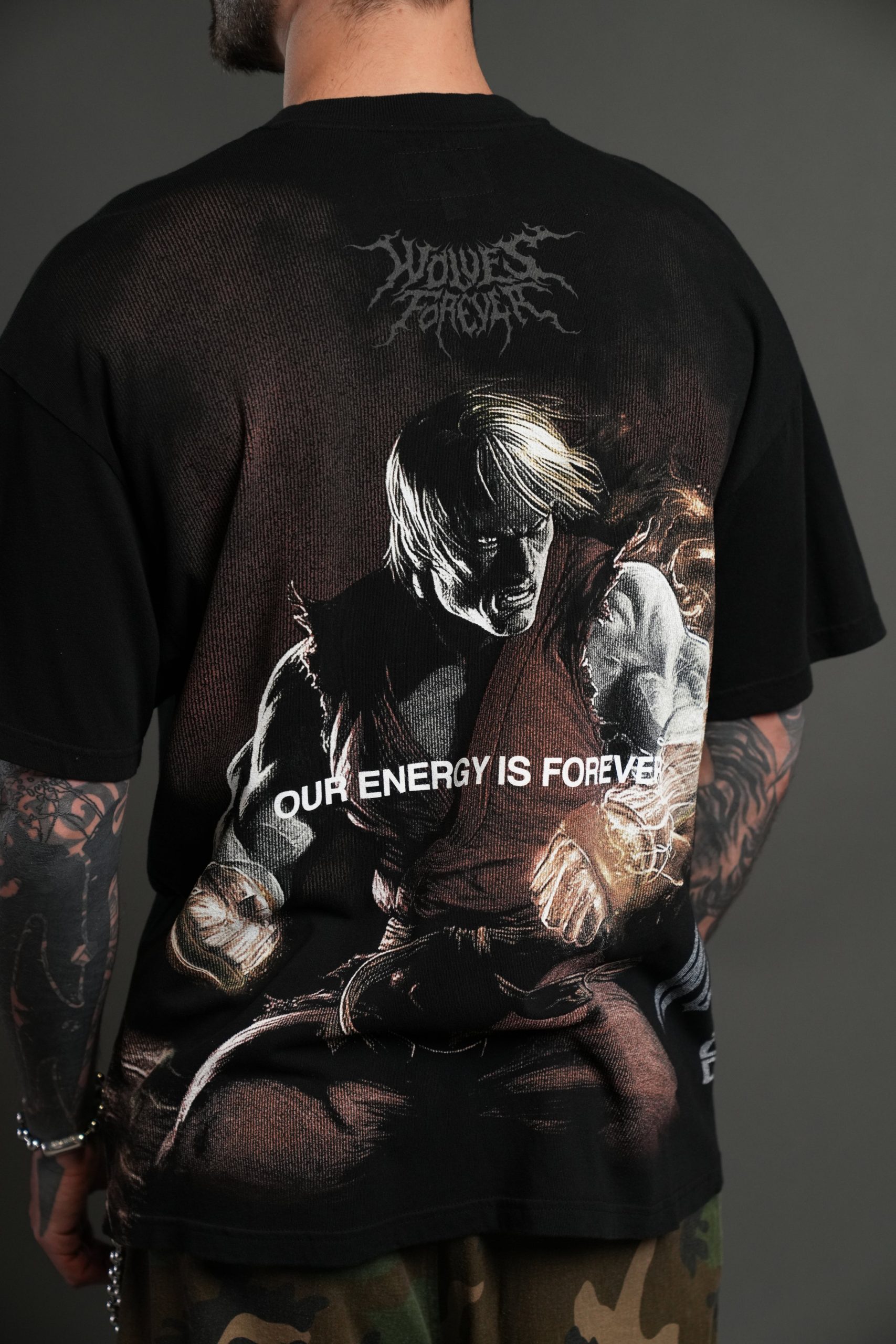 Darc Ken Side By Side Series Premium Oversized Tee in Black - Image 12