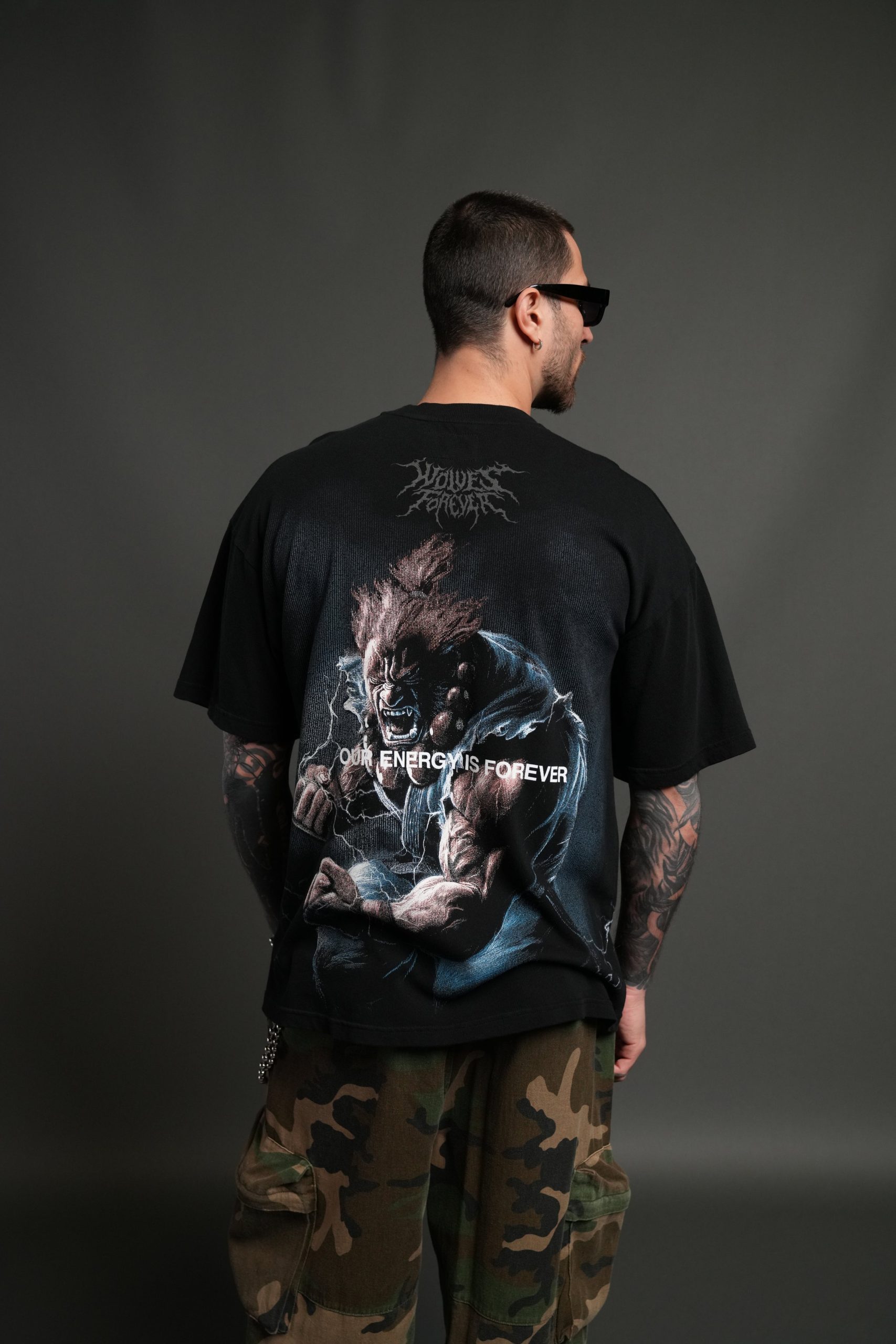 Darc Akuma Side By Side Series Premium Oversized Tee in Black - Image 4