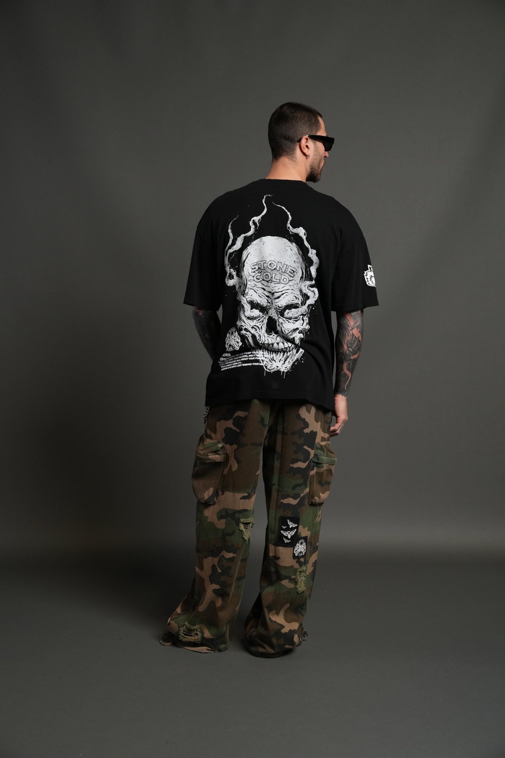 Stone Cold Riddick Premium Oversized Tee in Black - Image 8