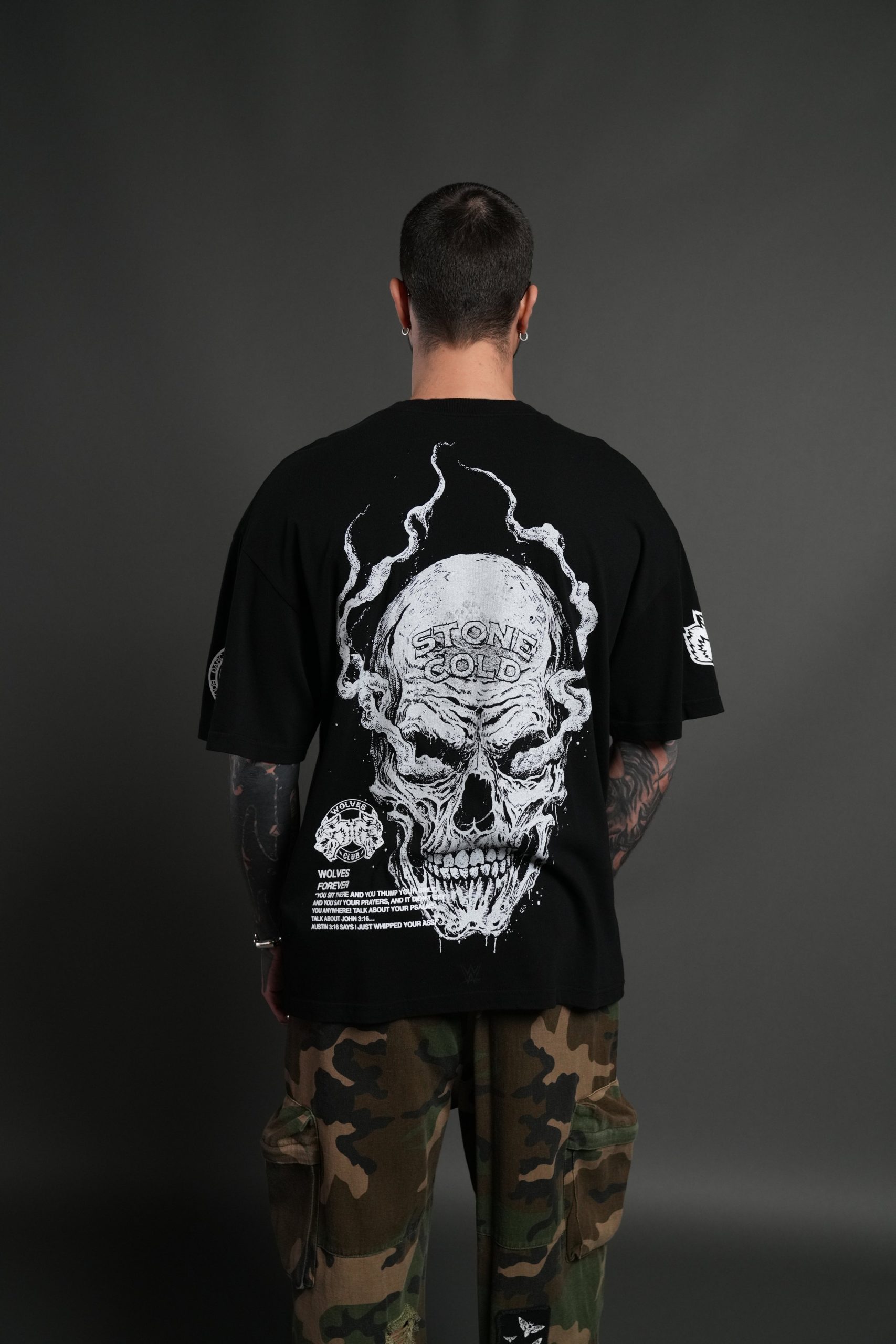 Stone Cold Riddick Premium Oversized Tee in Black - Image 3