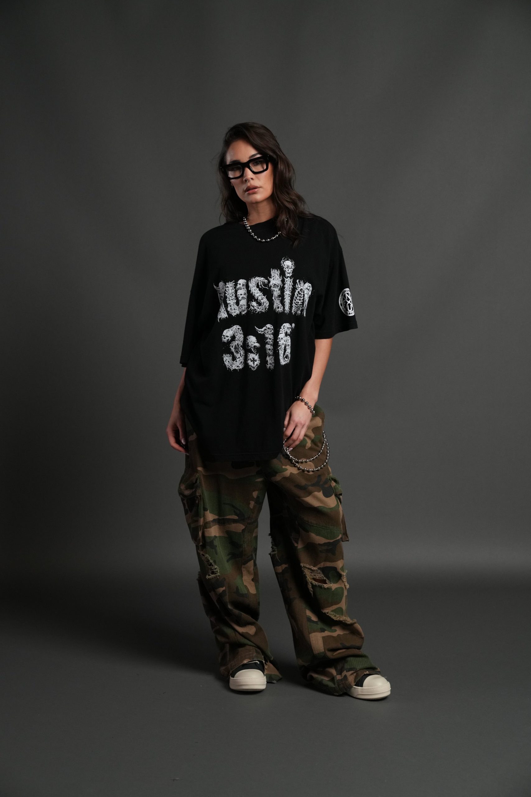 Stone Cold Riddick Premium Oversized Tee in Black - Image 9