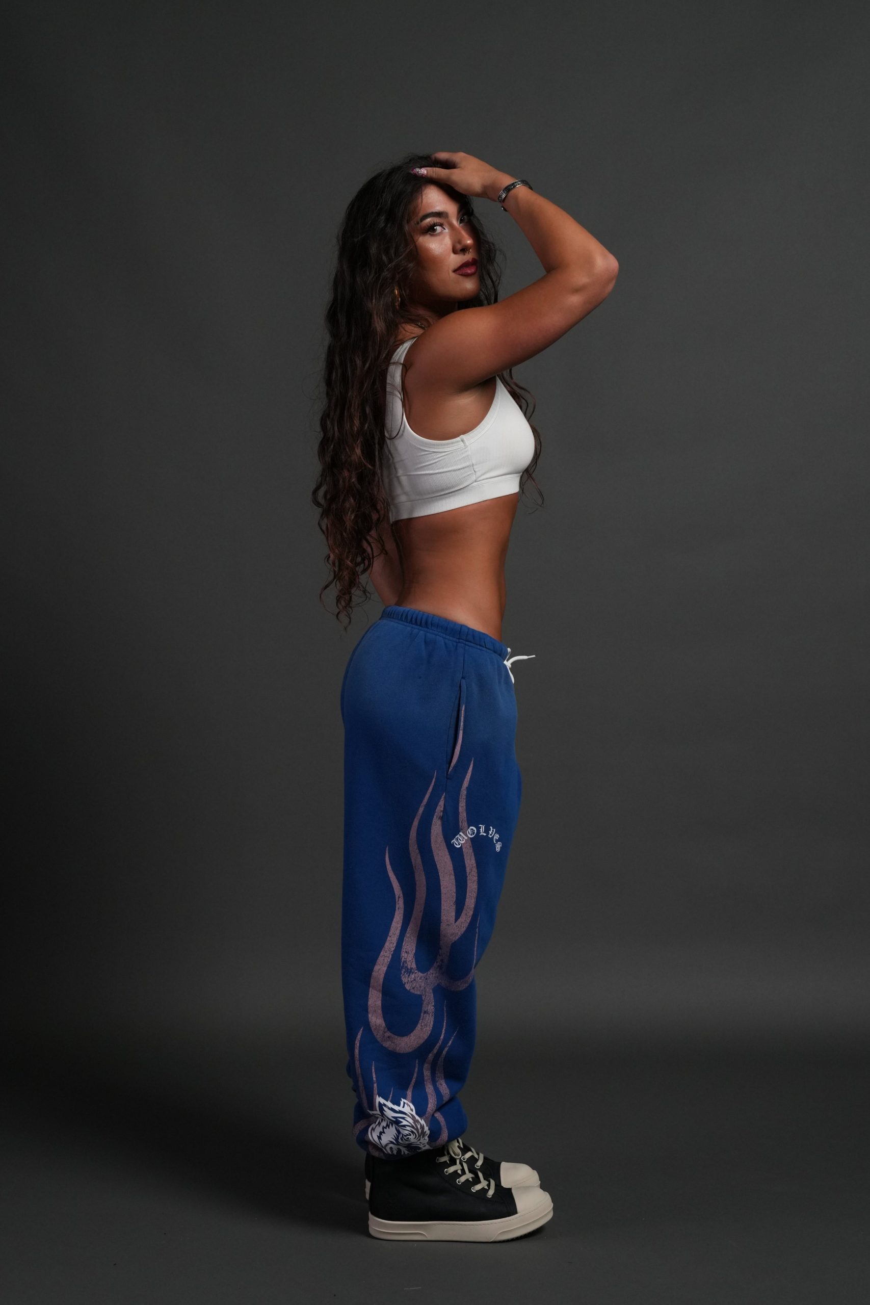 Powerhouse of the Cherub Unisex Lightweight Lounger Sweat Pants in Darc Cobalt Drift Wash - Image 12