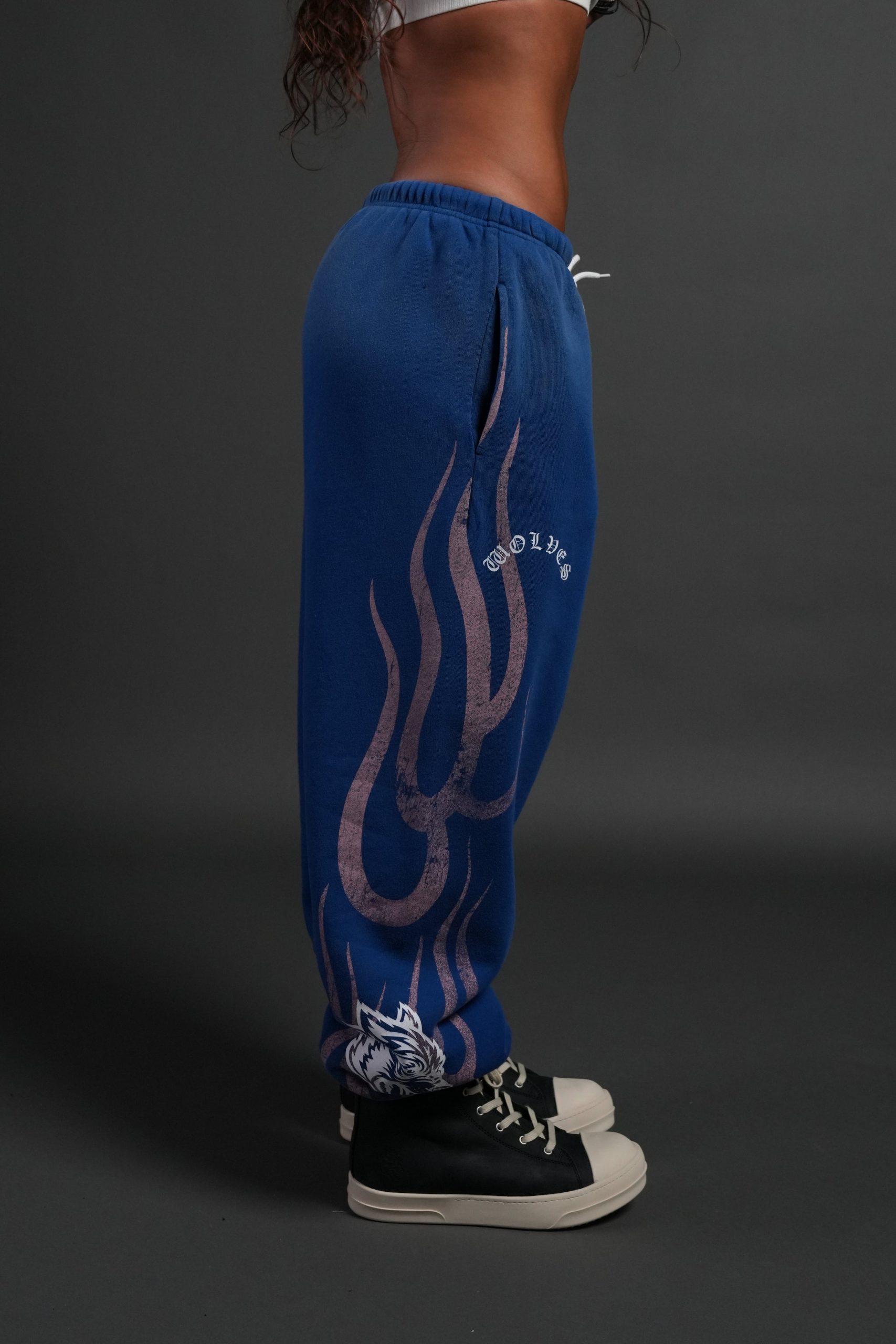 Powerhouse of the Cherub Unisex Lightweight Lounger Sweat Pants in Darc Cobalt Drift Wash - Image 11
