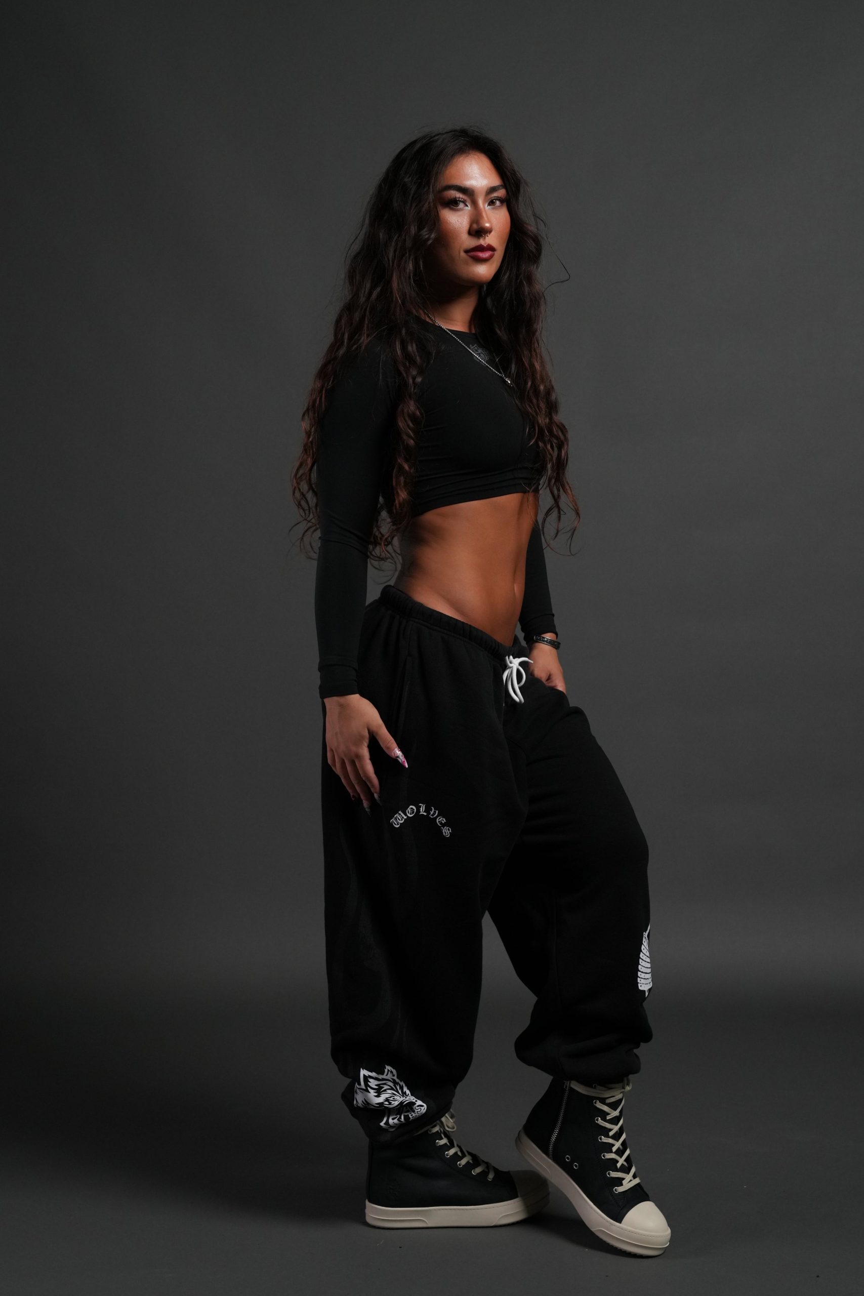 Powerhouse of the Cherub Unisex Lightweight Lounger Sweat Pants in Black Drift Wash - Image 7