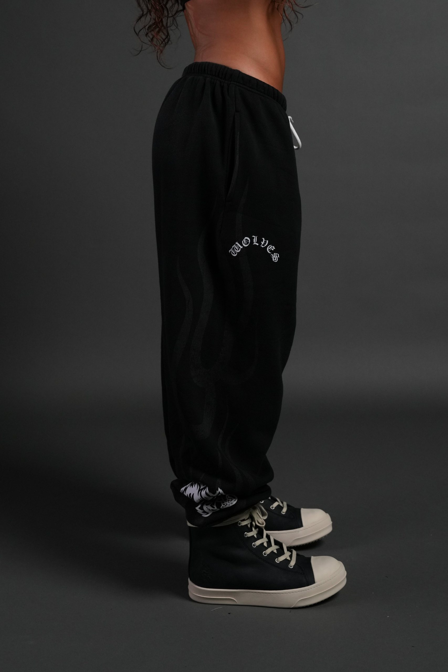 Powerhouse of the Cherub Unisex Lightweight Lounger Sweat Pants in Black Drift Wash - Image 5