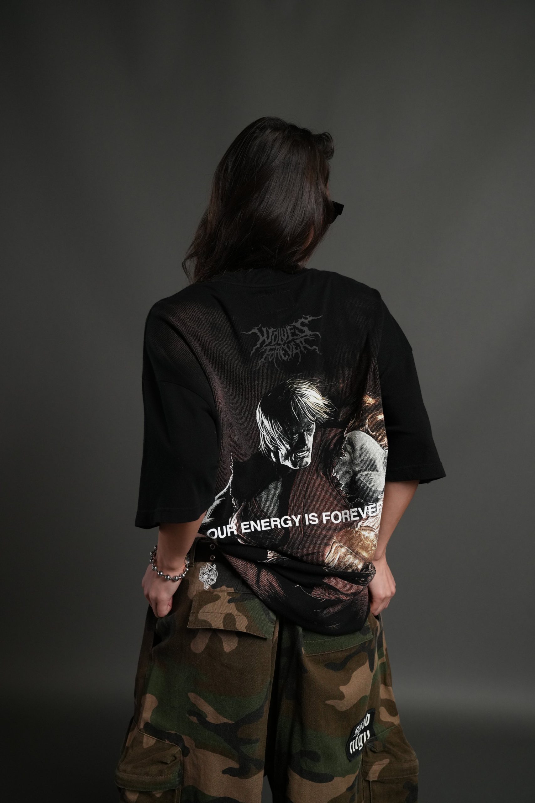 Darc Ken Side By Side Series Premium Oversized Tee in Black - Image 6