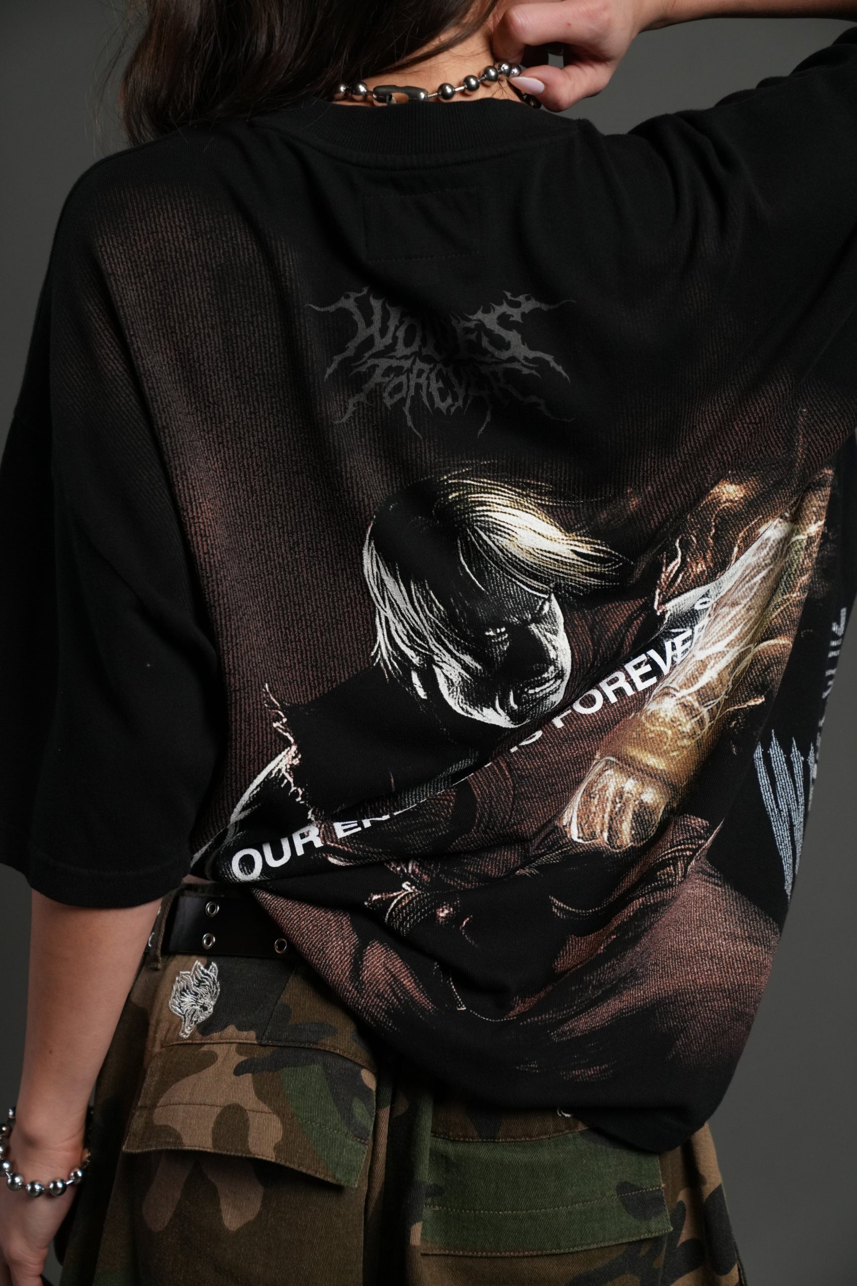 Darc Ken Side By Side Series Premium Oversized Tee in Black - Image 14