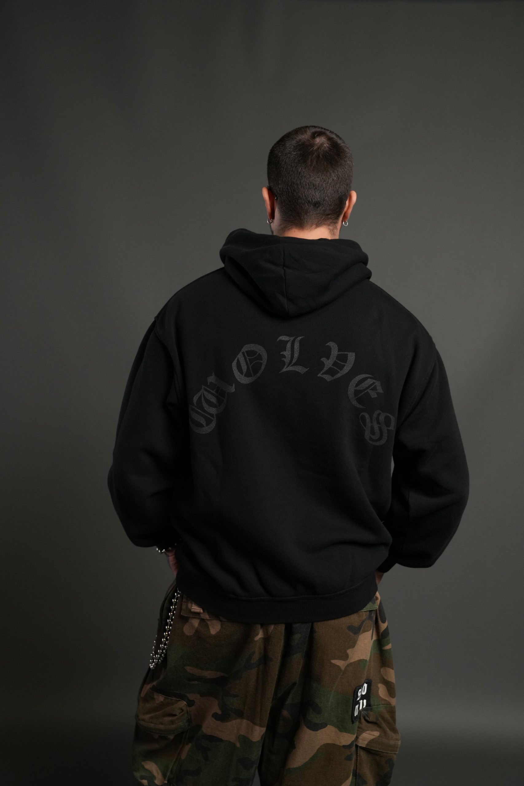 Mickey Mouse Pierce Hoodie in Black - Image 2