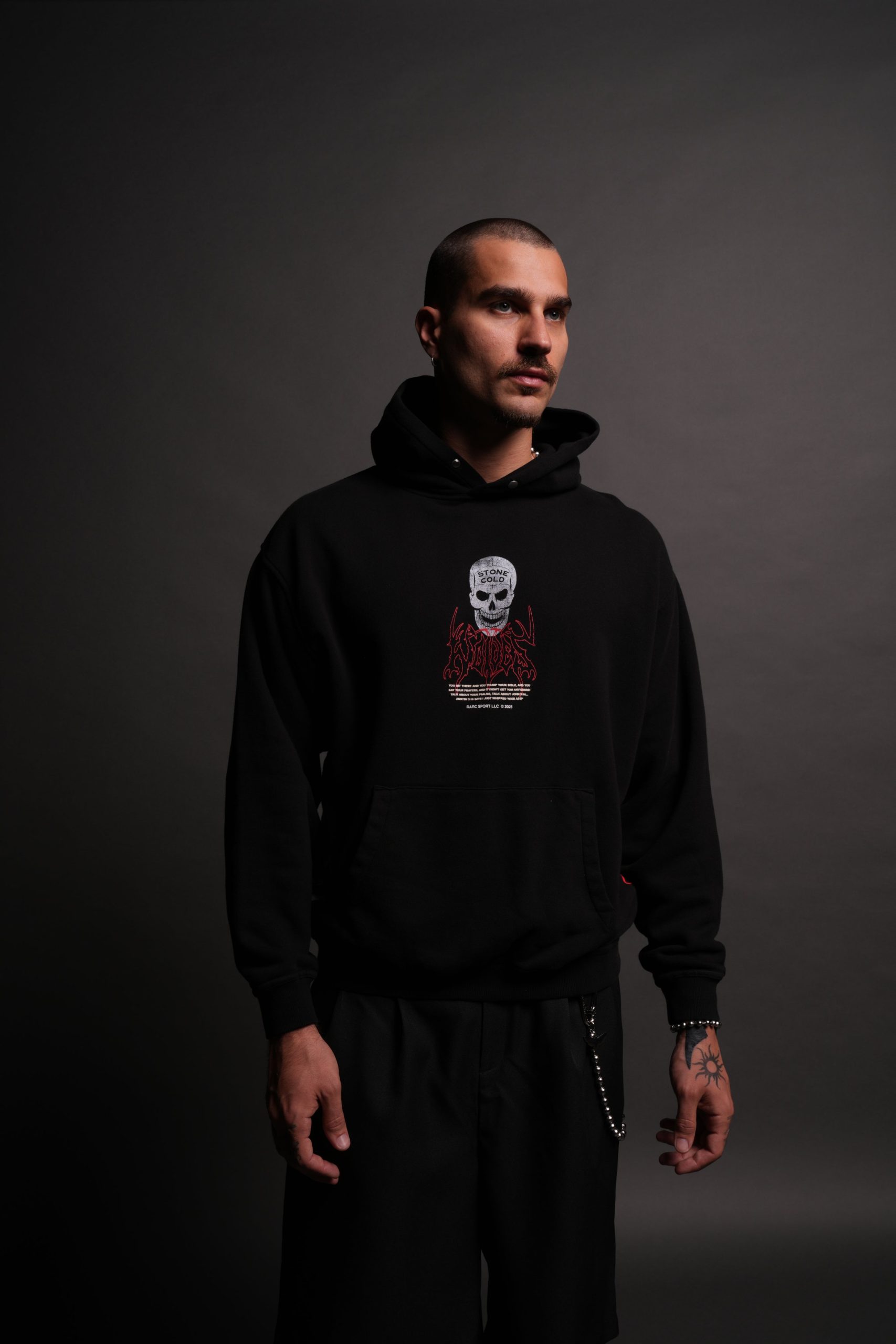 Austin 3:16 Pierce Hoodie in Black - Image 2