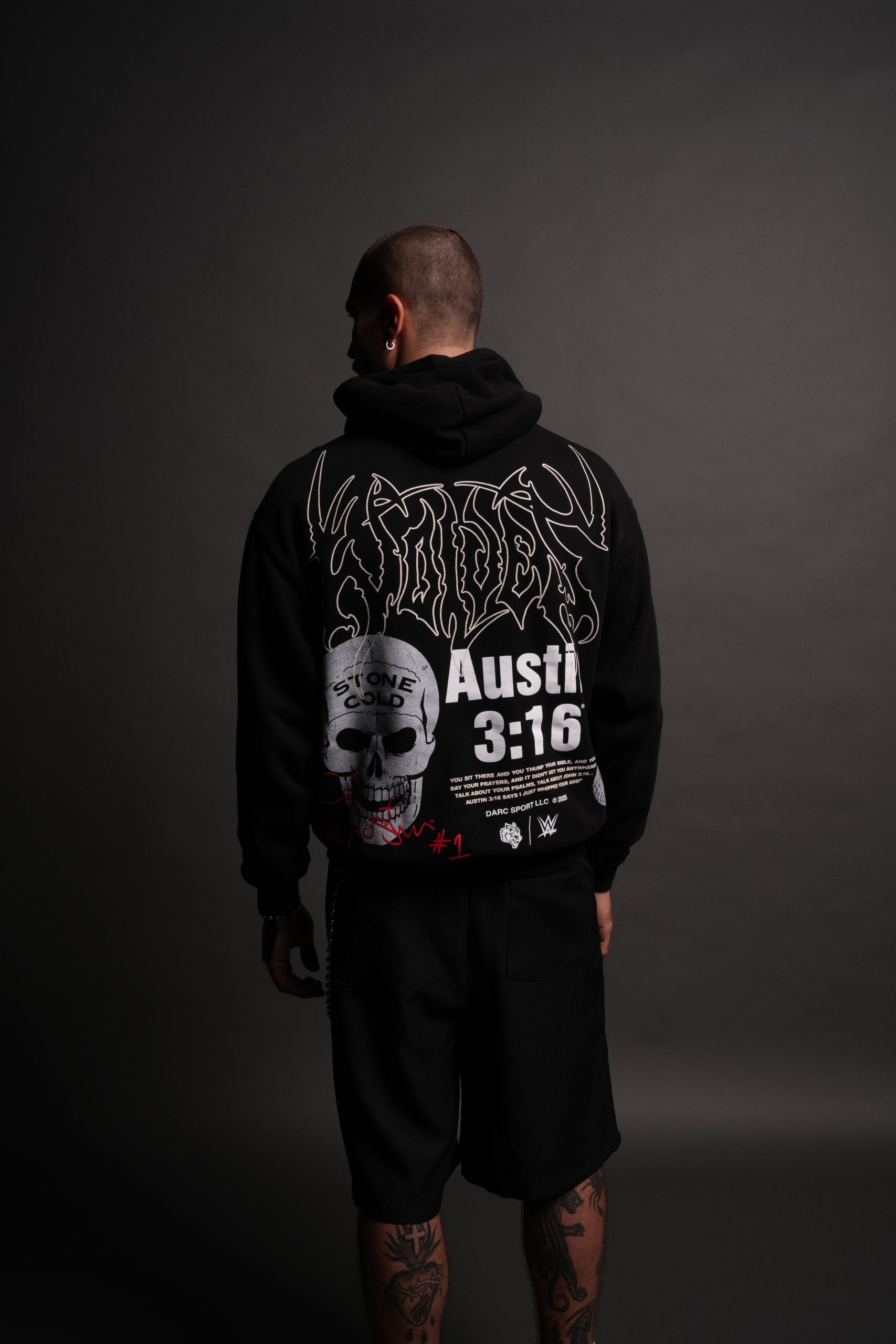 Austin 3:16 Pierce Hoodie in Black - Image 4