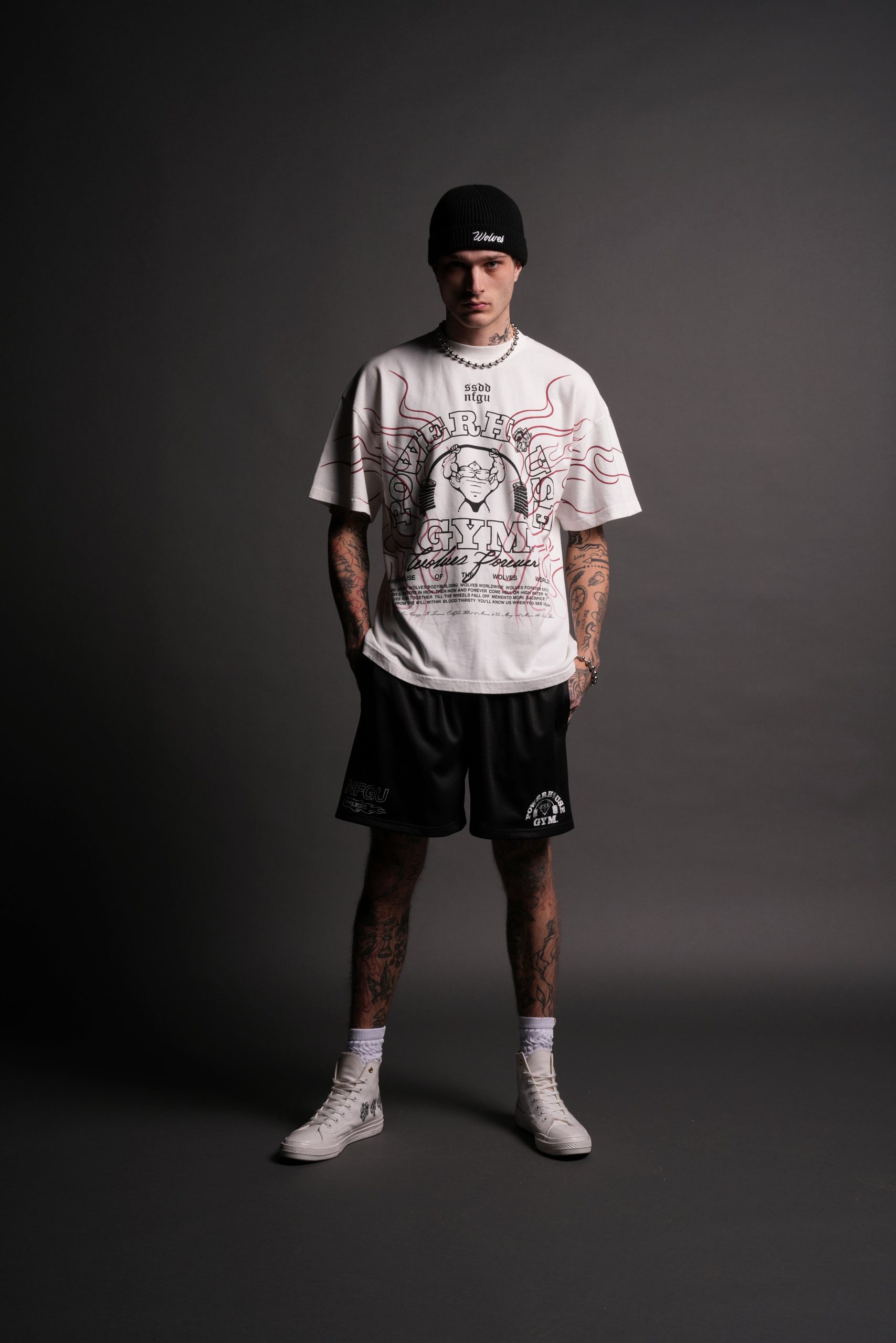 NFGU Powerhouse Mesh Shorts in Black - Image 7