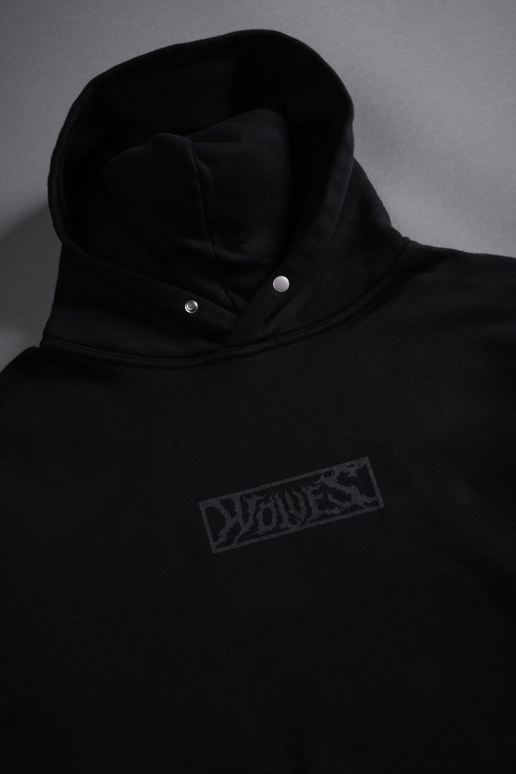 Punisher Box Cut Pierce Hoodie in Black - Image 7