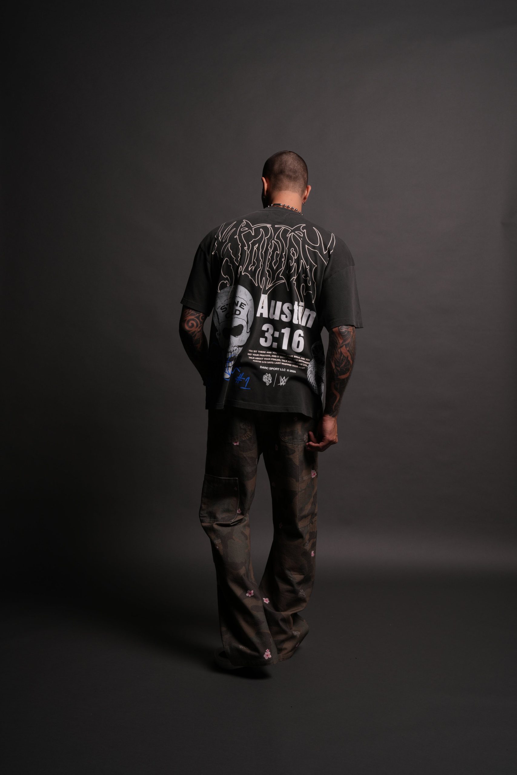 Austin 3:16 Premium Oversized Tee in Wolf Gray - Image 5