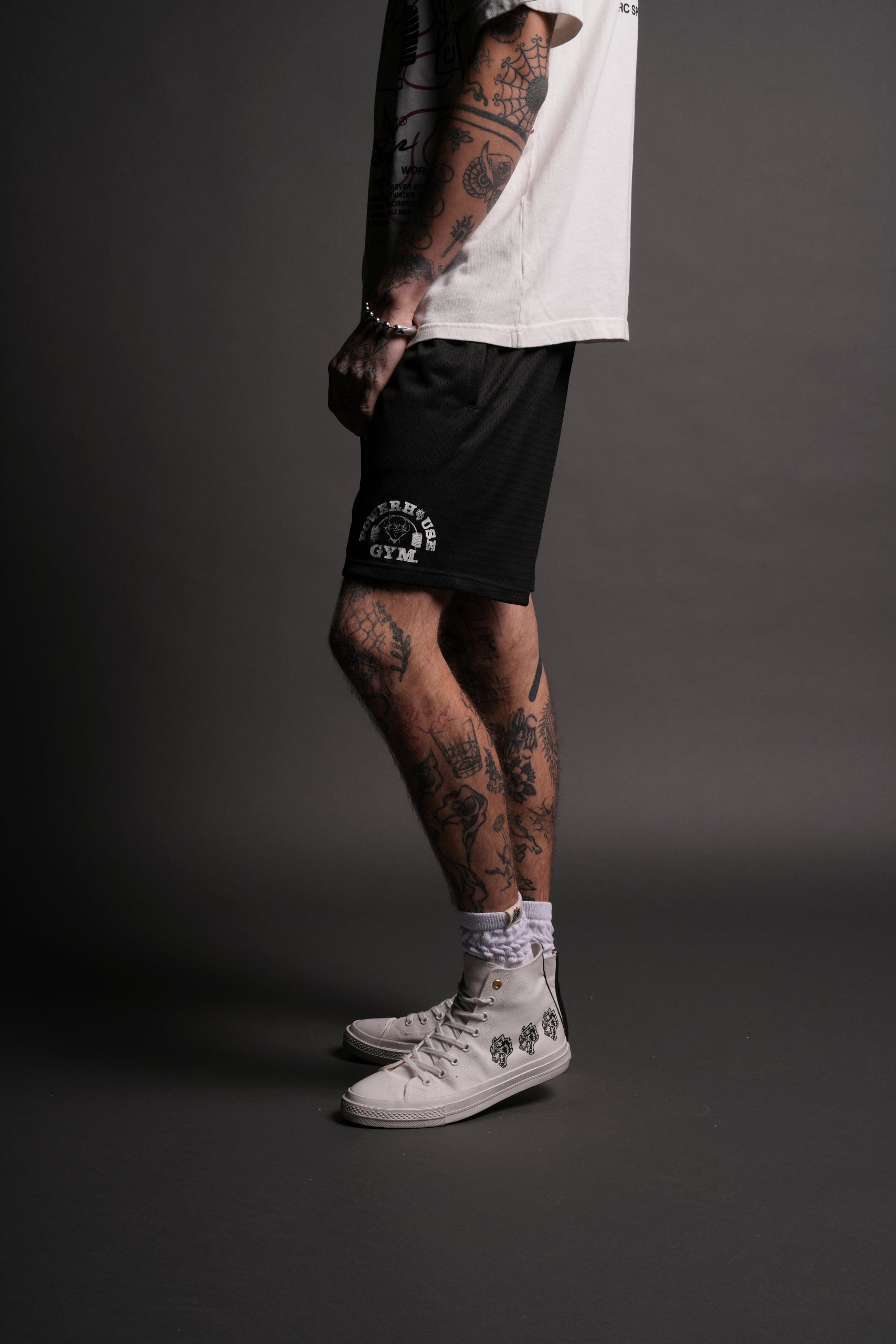 NFGU Powerhouse Mesh Shorts in Black - Image 5
